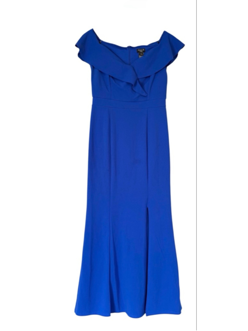 Alexa B Nites Royal Blue Off-Shoulder Midi Dress Size 8 - Picture 2 of 13